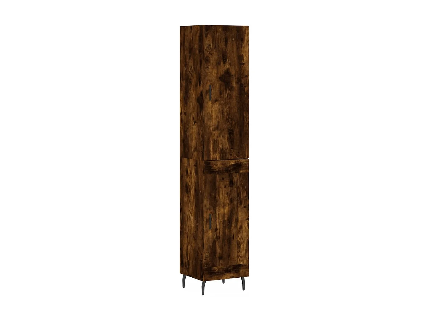 Buffet haut Chêne fumé 34,5x34x180 cm Bois d'ingénierie