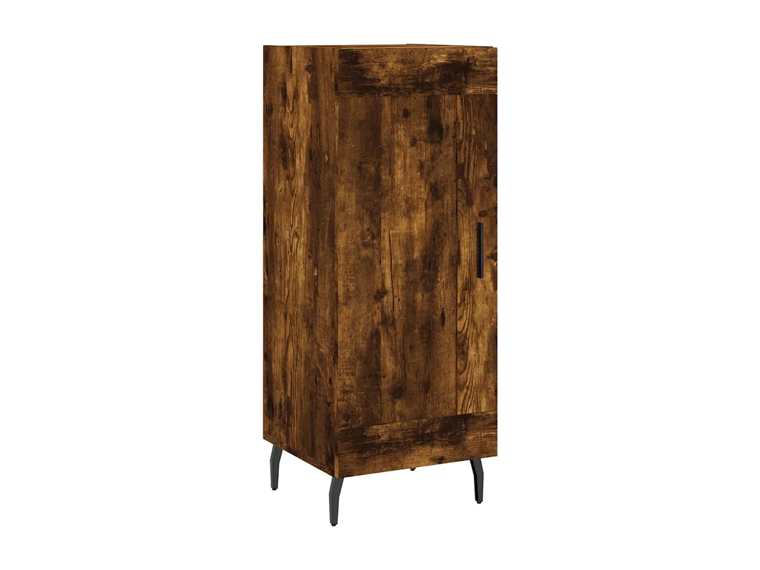 Buffet haut Chêne fumé 34,5x34x180 cm Bois d'ingénierie