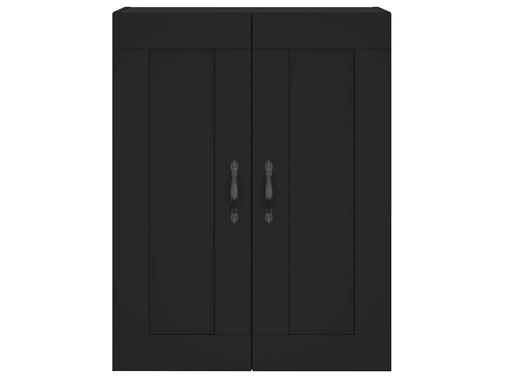 Wandschrank Schwarz 69,5x34x90 cm Holzwerkstoff