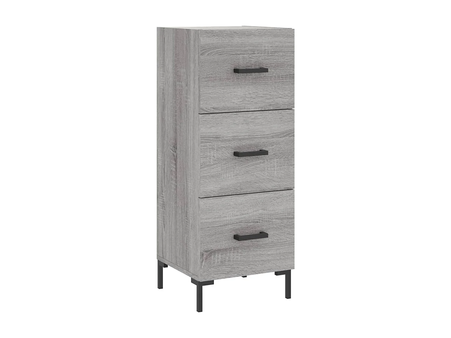 Aparador alto madera contrachapada gris Sonoma 34,5x34x180 cm