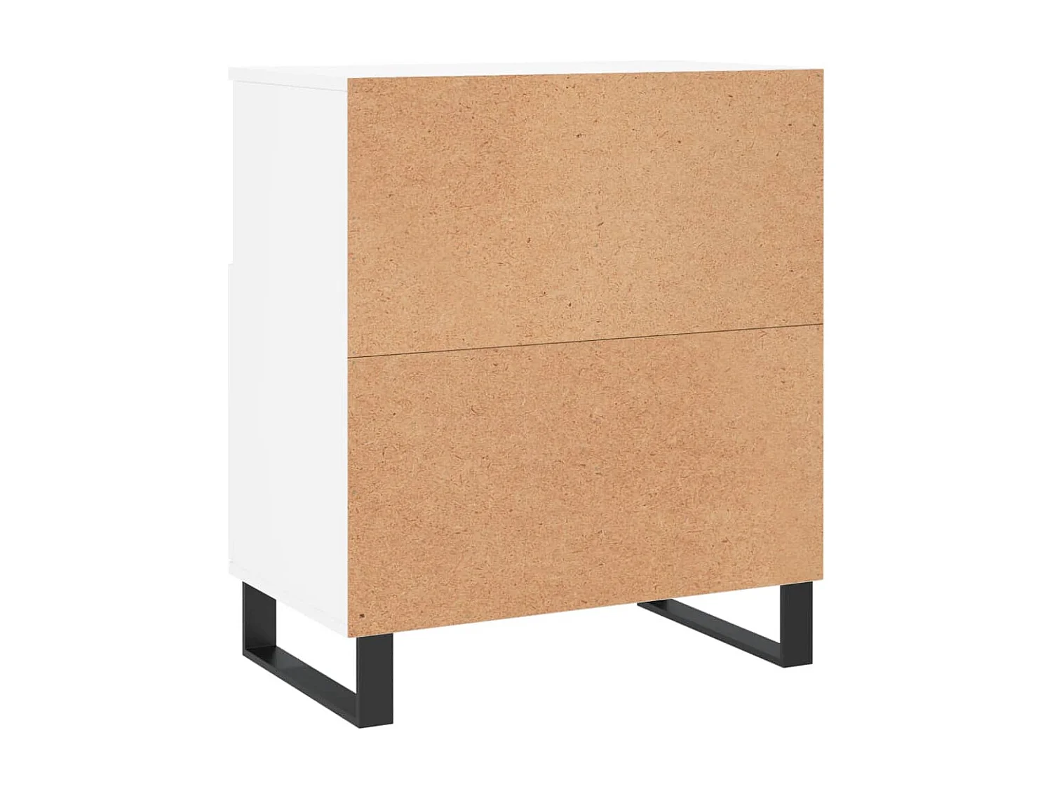 Buffets 2 pcs blanc bois d'ingénierie