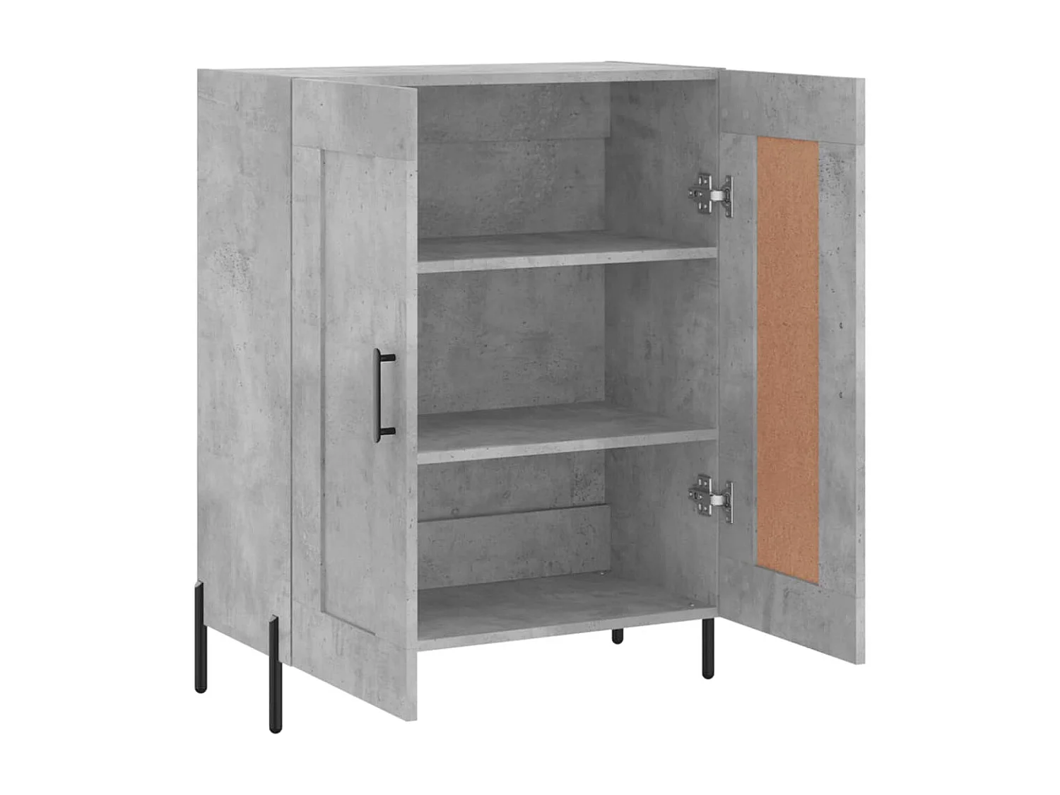 Buffet gris béton 69,5x34x90 cm bois d'ingénierie