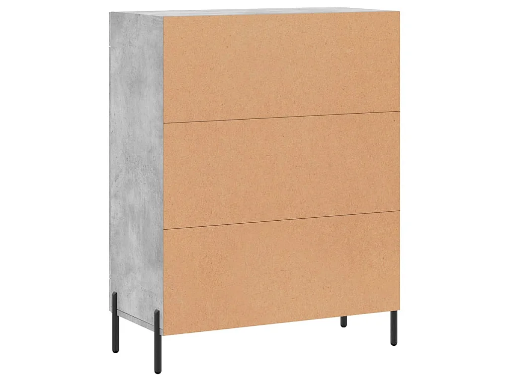 Dressoir 69,5x34x90 cm bewerkt hout betongrijs