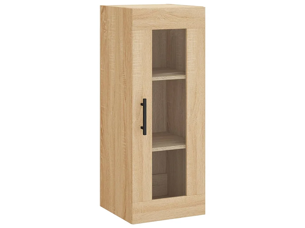 Hoge kast 34,5x34x180 cm bewerkt hout sonoma eikenkleurig