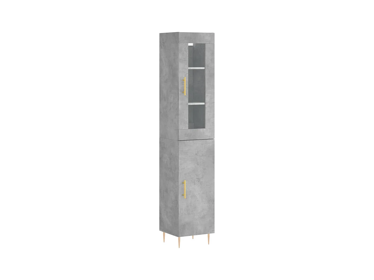Highboard Betongrau 34,5x34x180 cm Holzwerkstoff