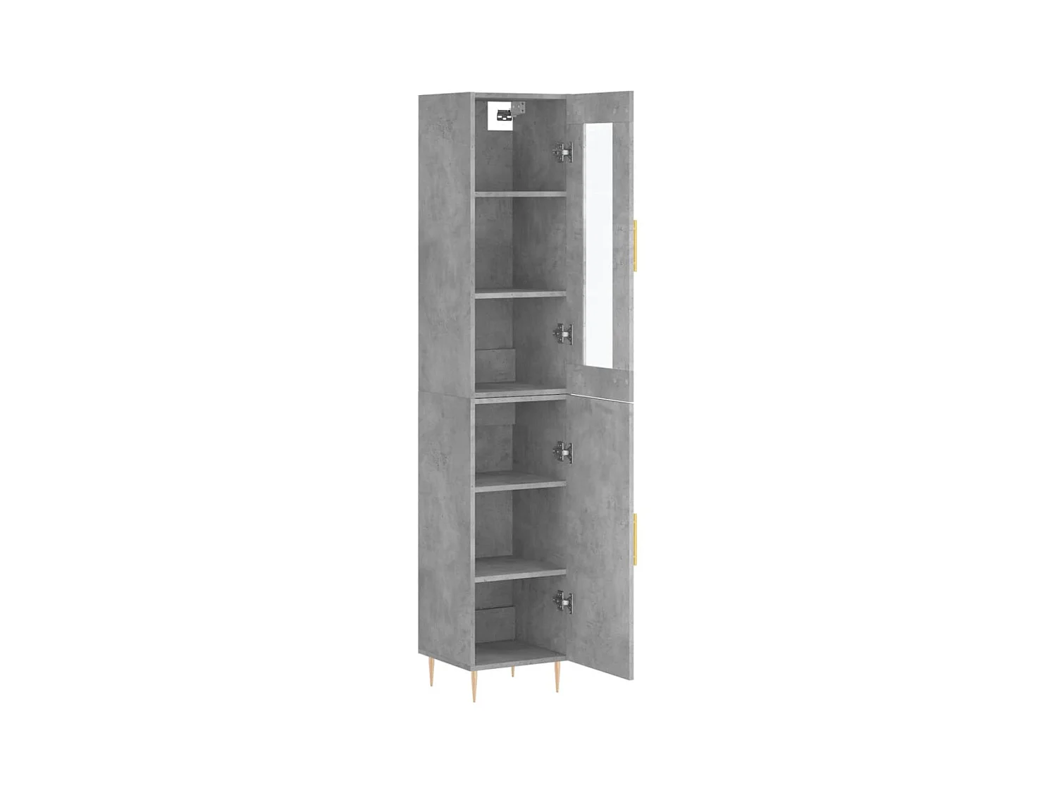 Highboard Betongrau 34,5x34x180 cm Holzwerkstoff