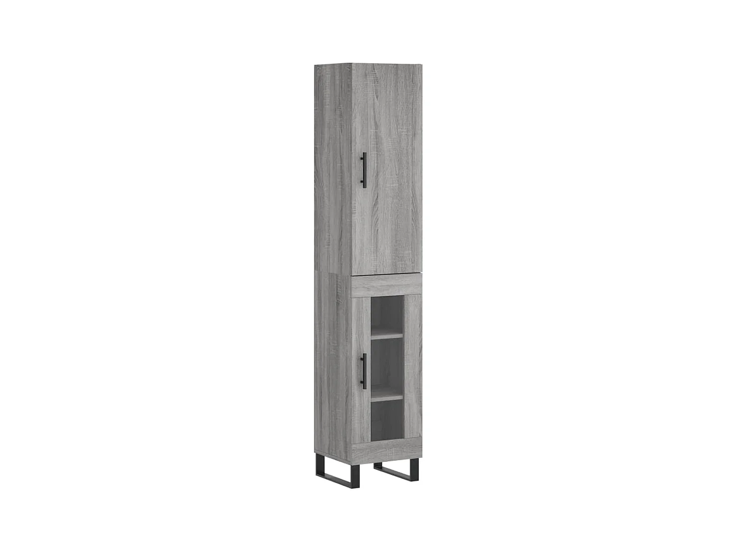 Highboard Grau Sonoma 34,5x34x180 cm Holzwerkstoff