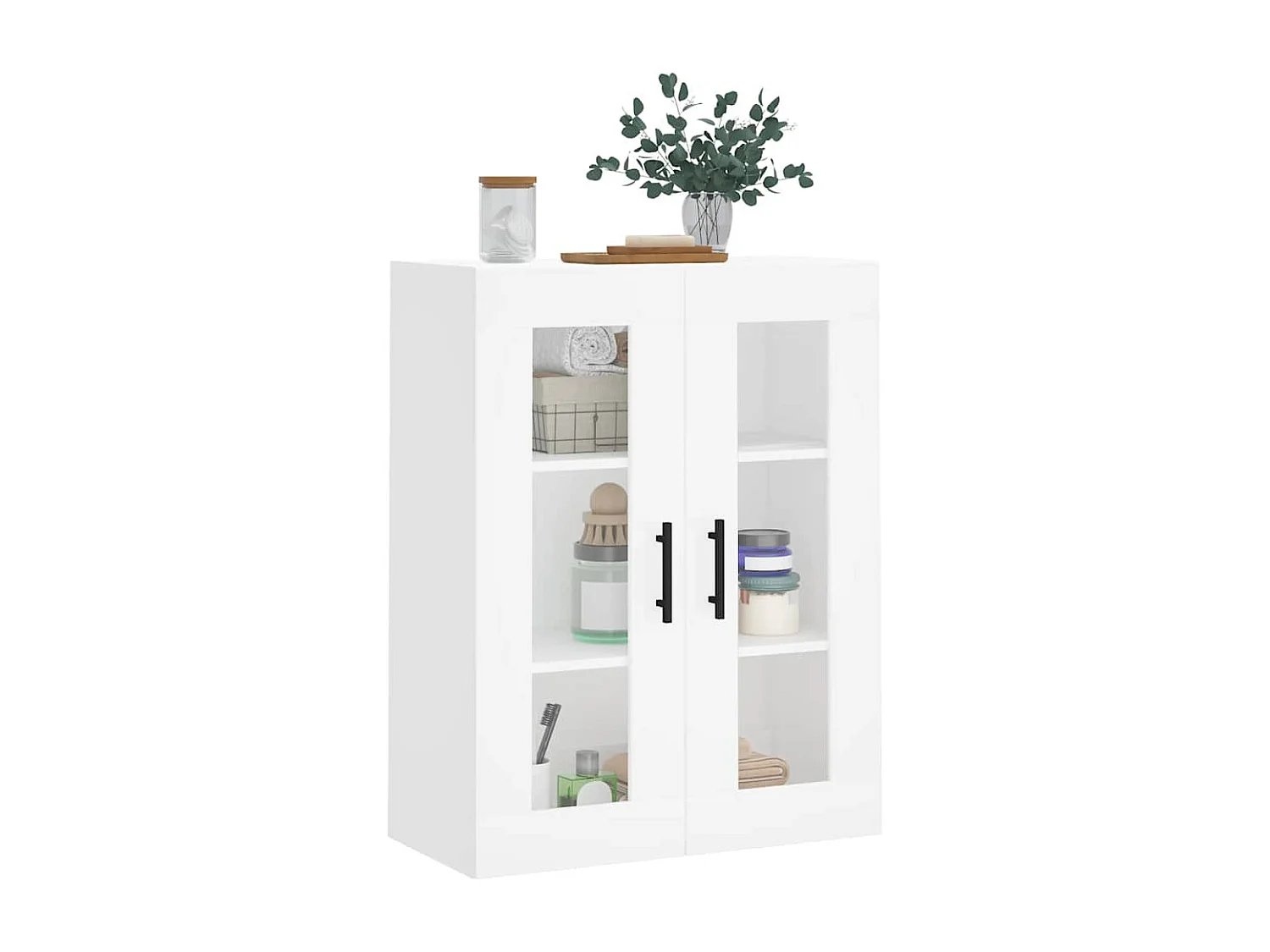 Armoire murale blanc 69,5x34x90 cm