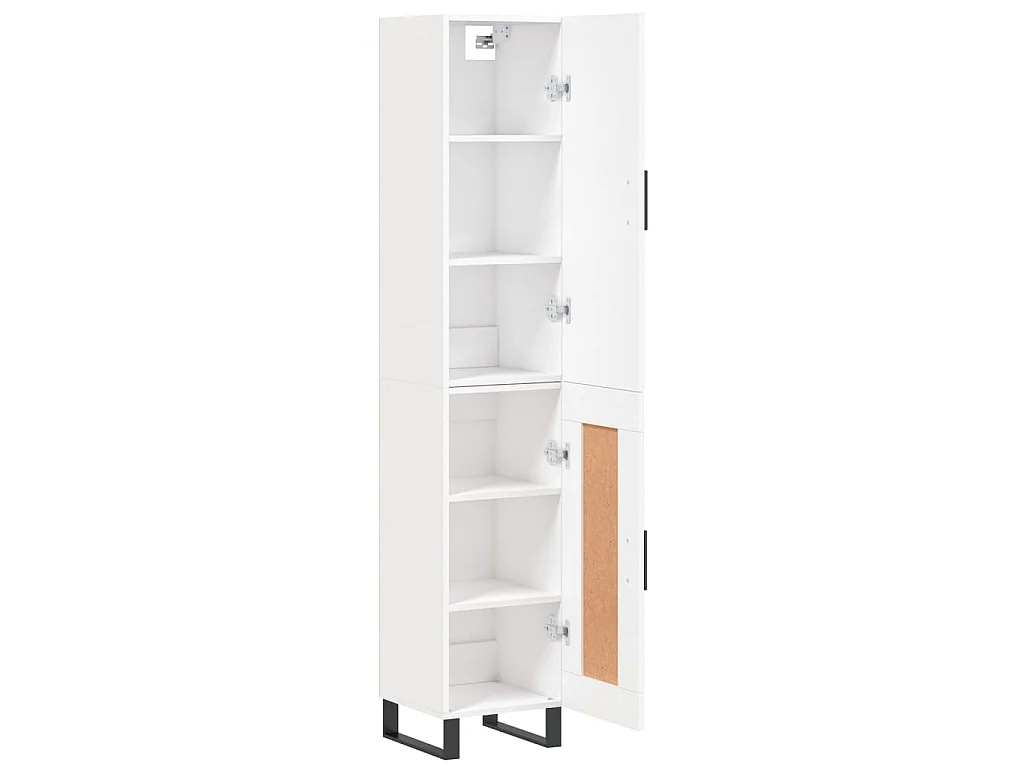 Buffet haut Blanc 34,5x34x180 cm Bois d'ingénierie