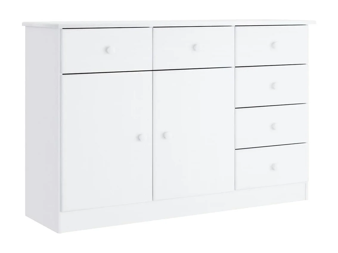 Buffet ALTA blanc 112x35x73 cm bois massif de pin