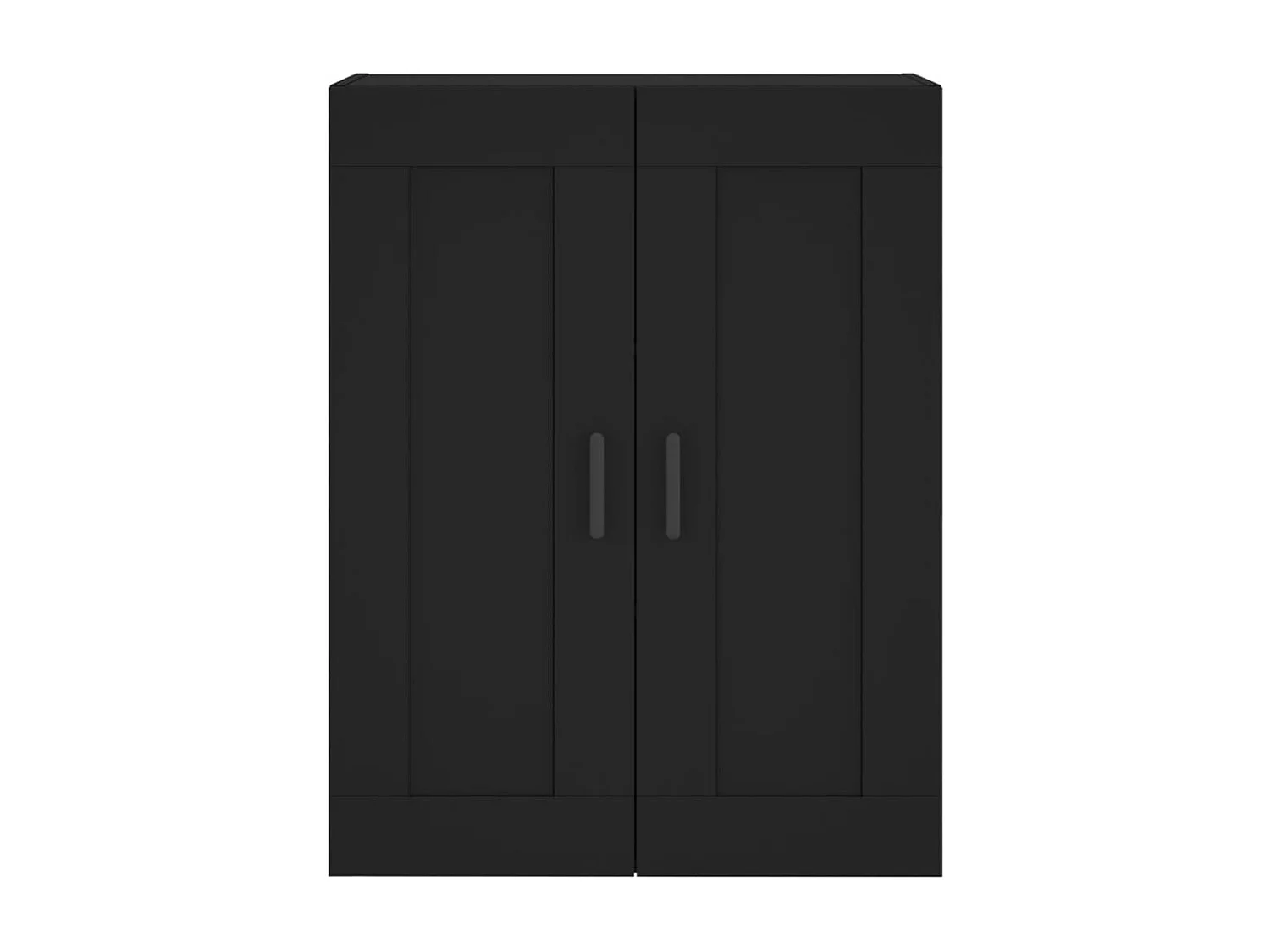 Credenza Nera 69,5x34x180 cm in Legno Multistrato