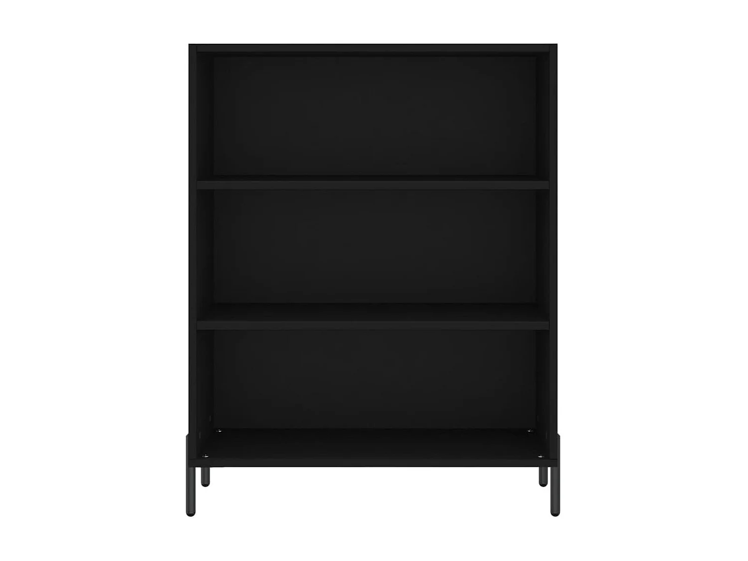 Credenza Nera 69,5x34x180 cm in Legno Multistrato