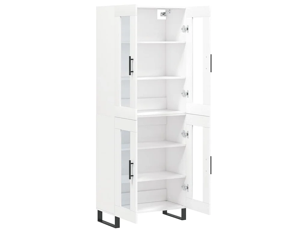 Highboard Weiß 69,5x34x180 cm Holzwerkstoff