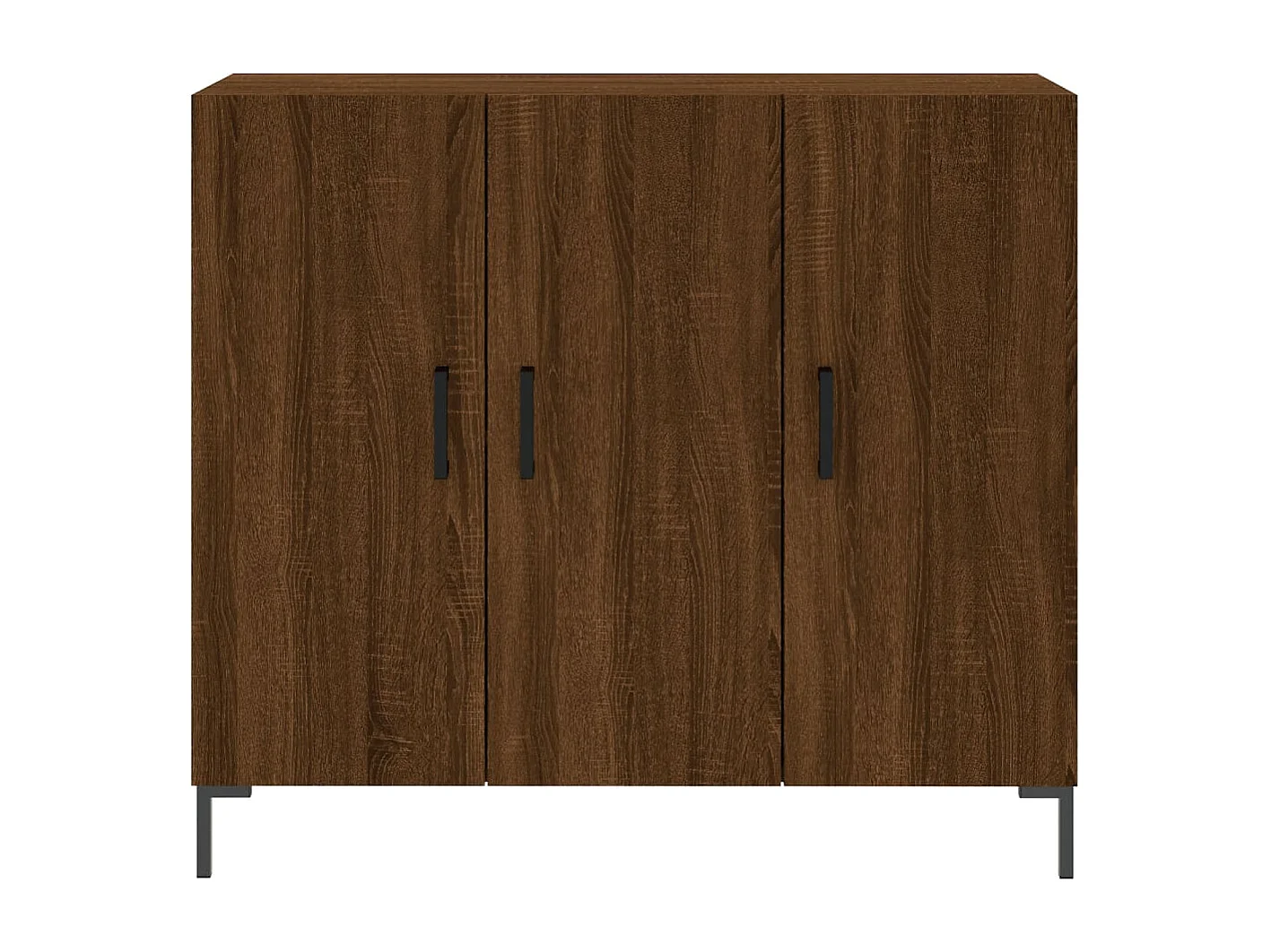 Buffet chêne marron 90x34x80 cm bois d'ingénierie