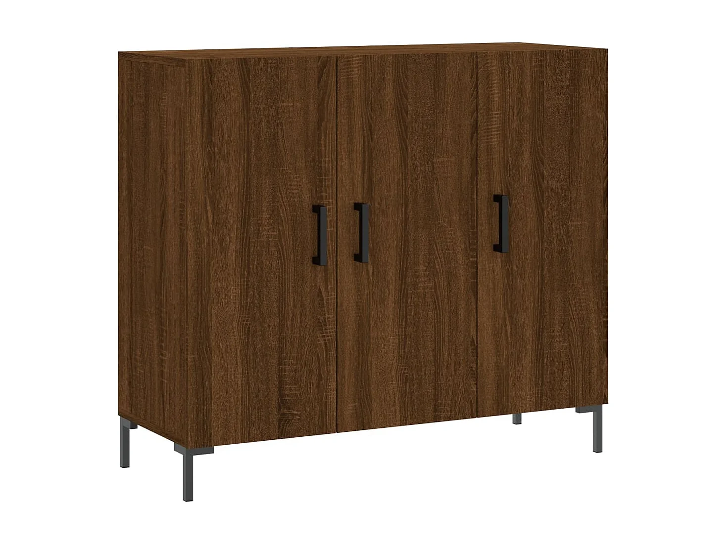 Buffet chêne marron 90x34x80 cm bois d'ingénierie