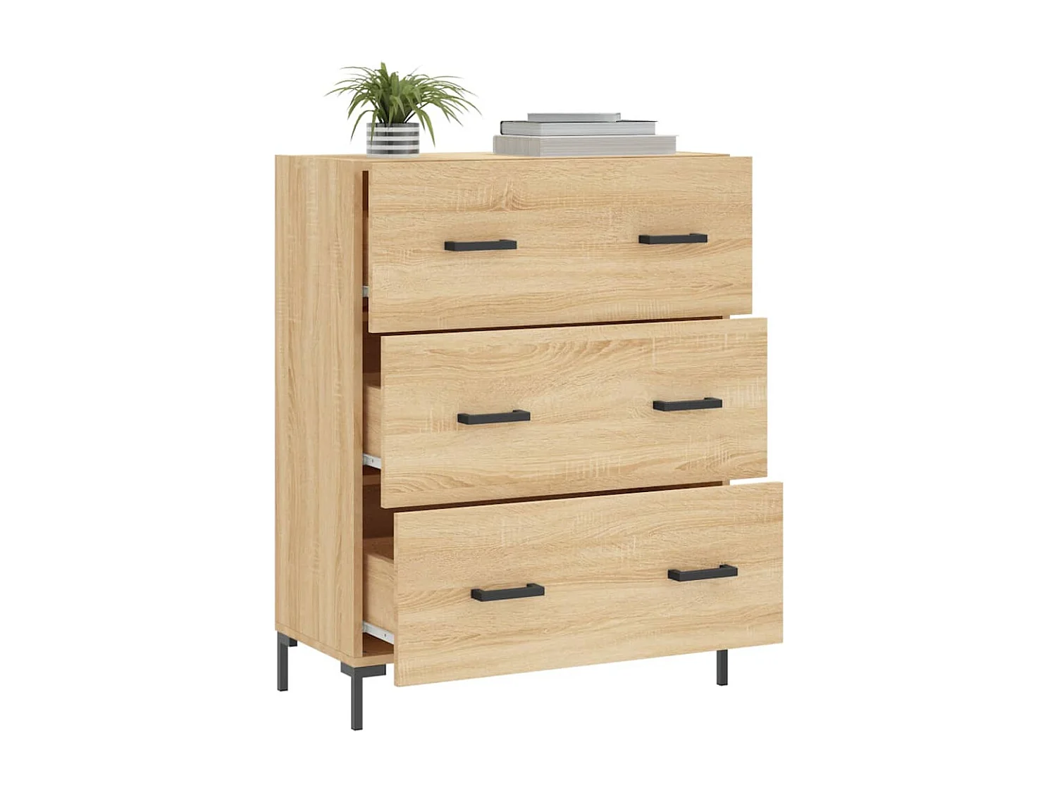 Sideboard Sonoma-Eiche 69,5x34x90 cm Holzwerkstoff