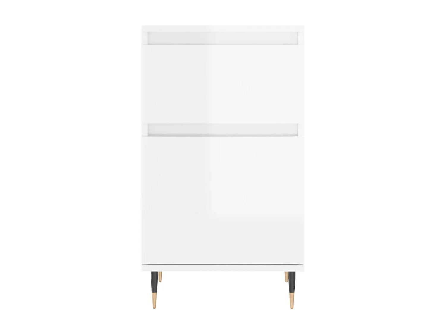 Buffets 2 pcs blanc brillant 40x35x70 cm bois d'ingénierie