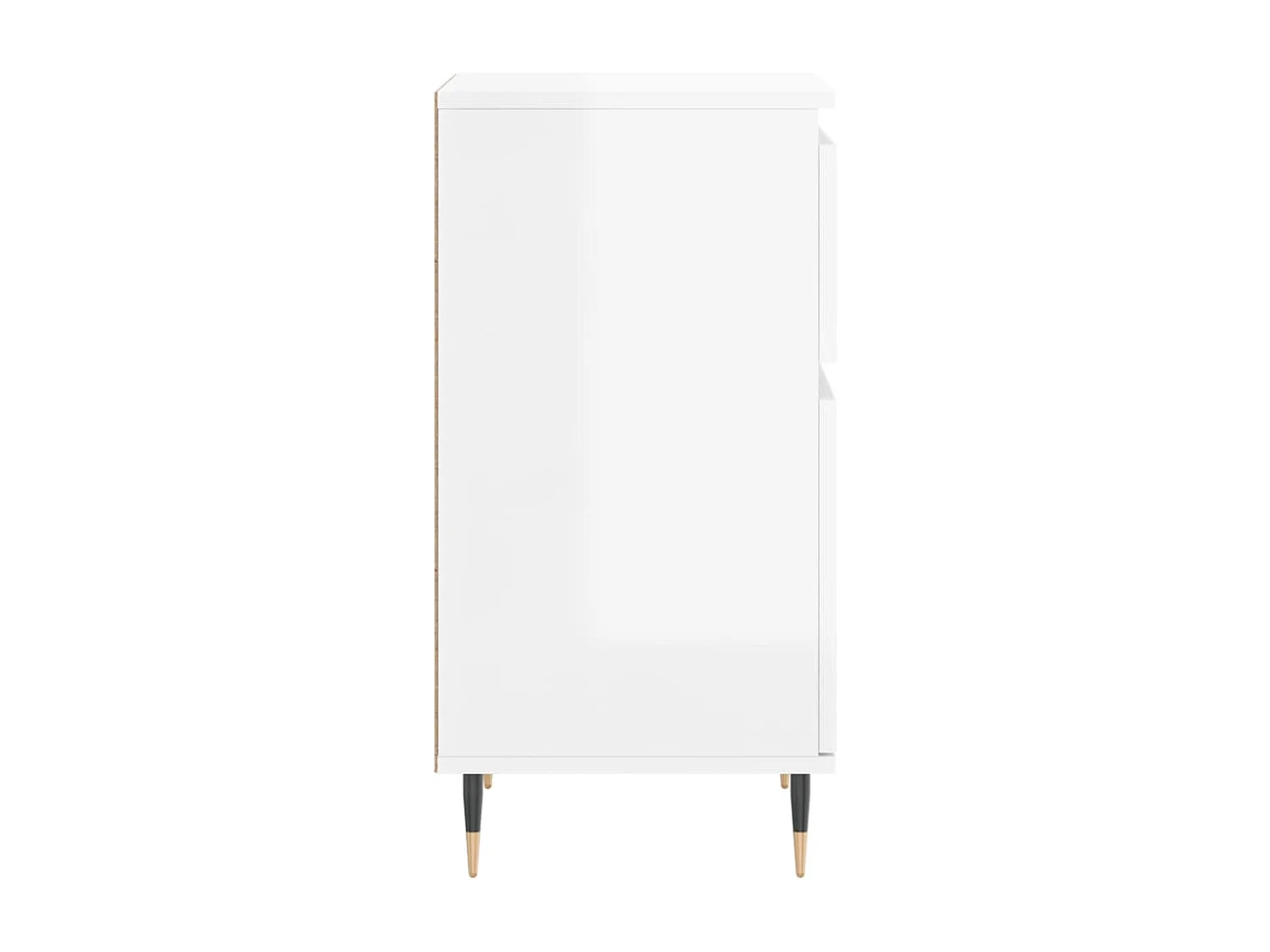 Buffets 2 pcs blanc brillant 40x35x70 cm bois d'ingénierie