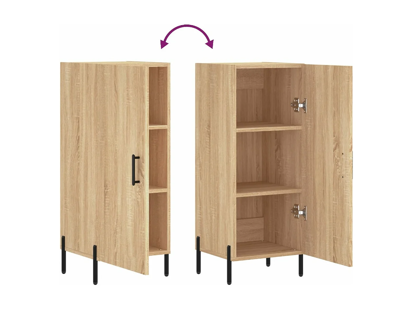 Dressoir 34,5x34x90 cm bewerkt hout sonoma eiken