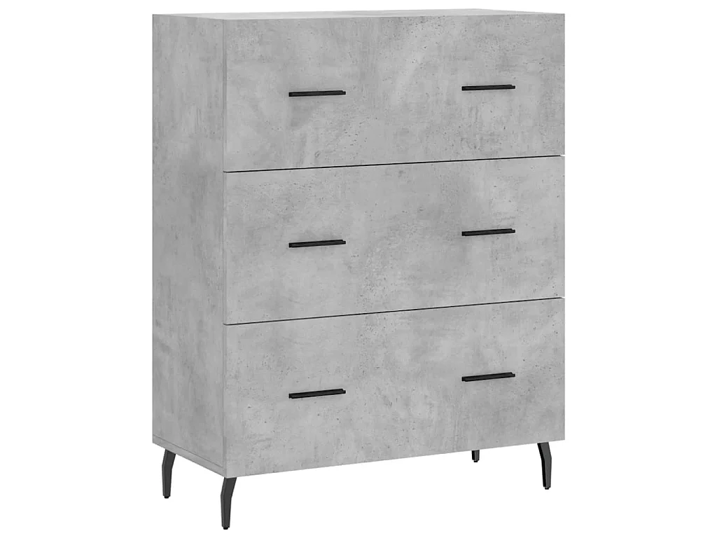 Highboard Betongrau 69,5x34x180 cm Holzwerkstoff