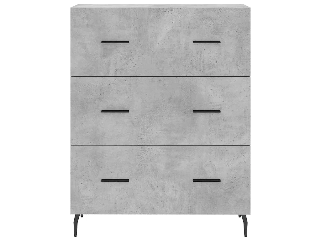 Highboard Betongrau 69,5x34x180 cm Holzwerkstoff