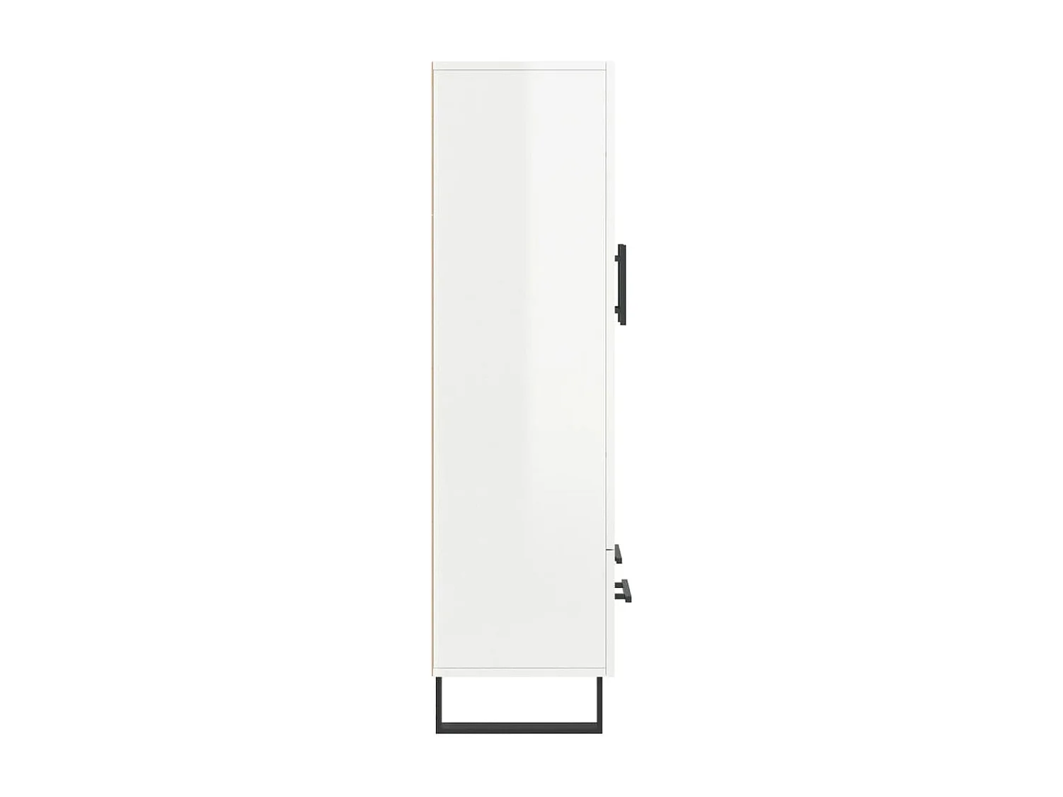 Credenza Bianco Lucido 69,5x31x115 cm in Legno Multistrato