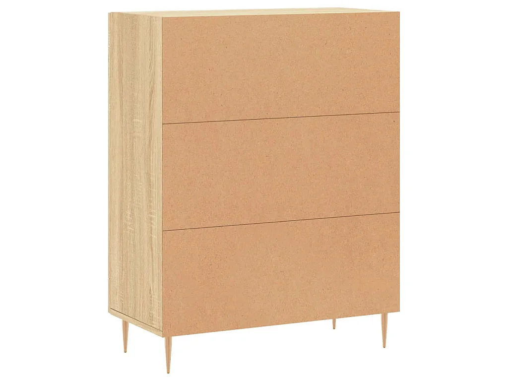 Buffet chêne sonoma 69,5x34x90 cm bois d'ingénierie