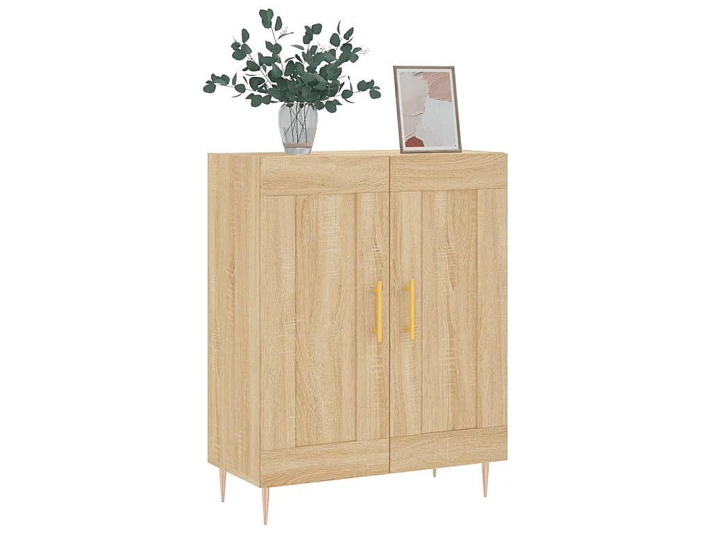 Buffet chêne sonoma 69,5x34x90 cm bois d'ingénierie