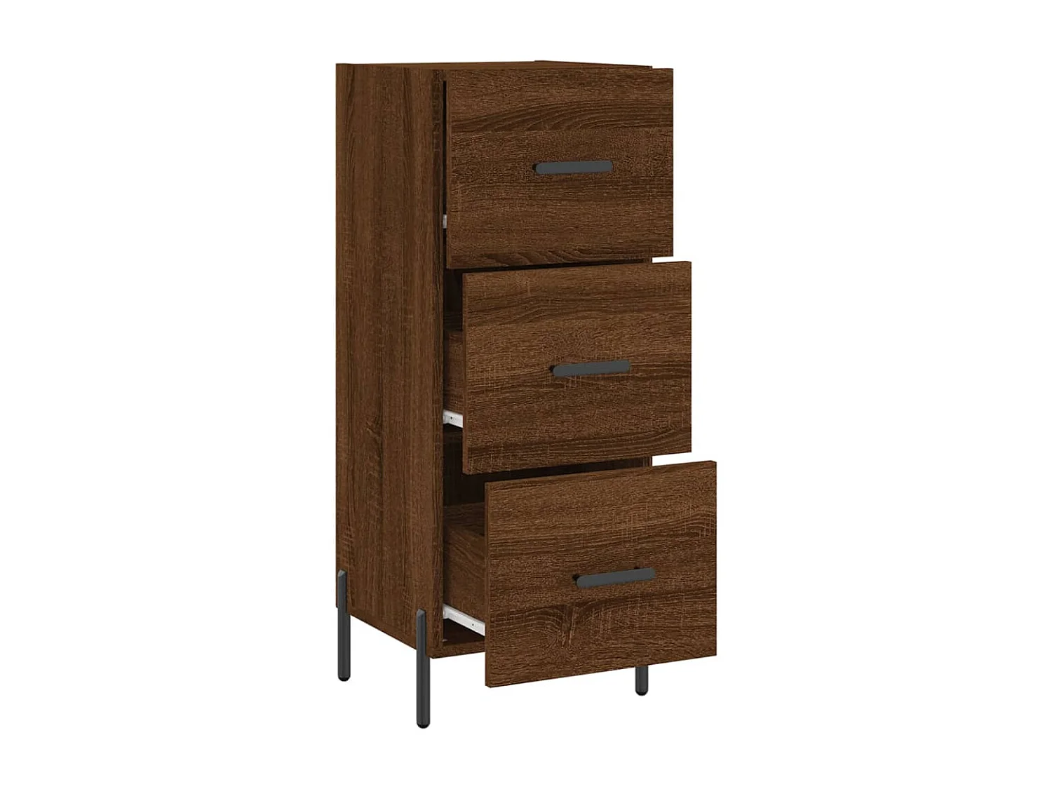 Sideboard Braun Eichen-Optik 34,5x34x90 cm Holzwerkstoff