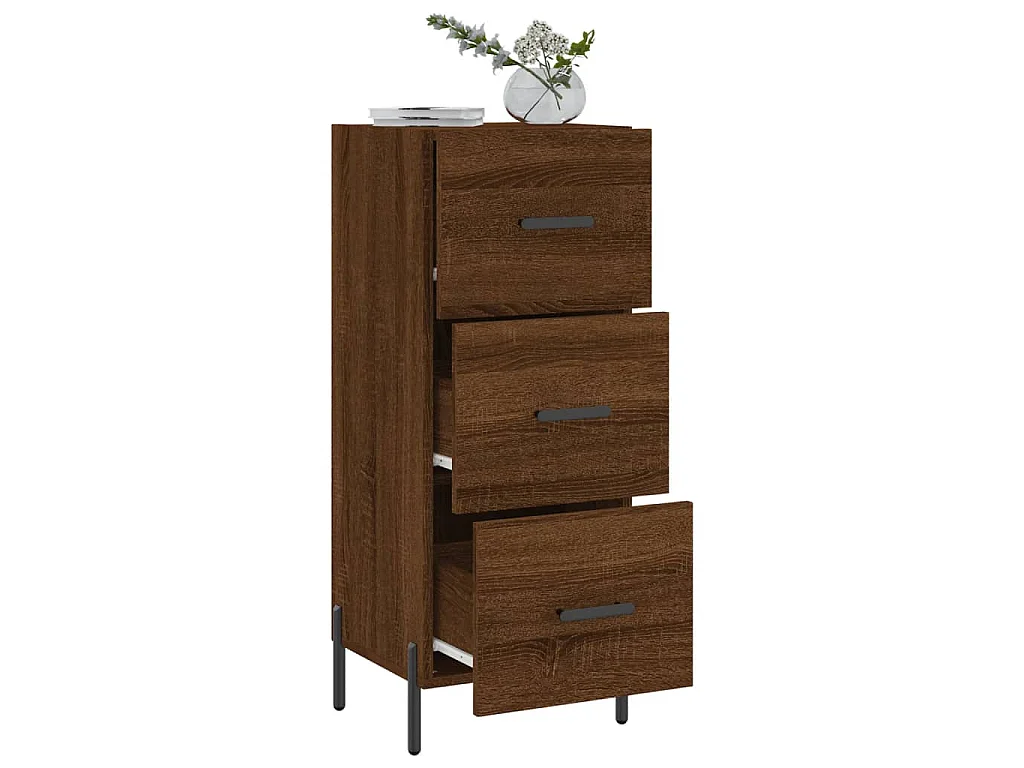 Buffet Chêne marron 34,5x34x90 cm Bois d'ingénierie