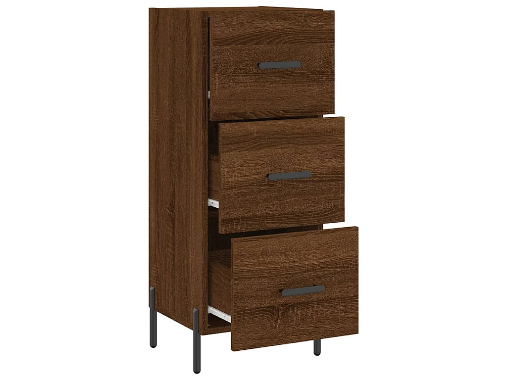 Buffet Chêne marron 34,5x34x90 cm Bois d'ingénierie