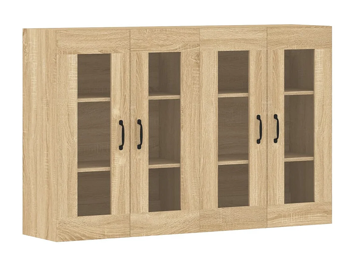 Armoires murales 2 pcs chêne sonoma bois d'ingénierie