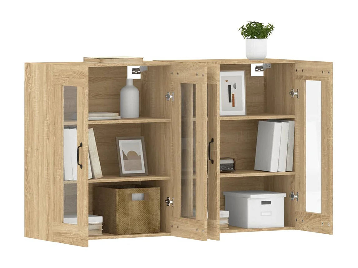 Armoires murales 2 pcs chêne sonoma bois d'ingénierie