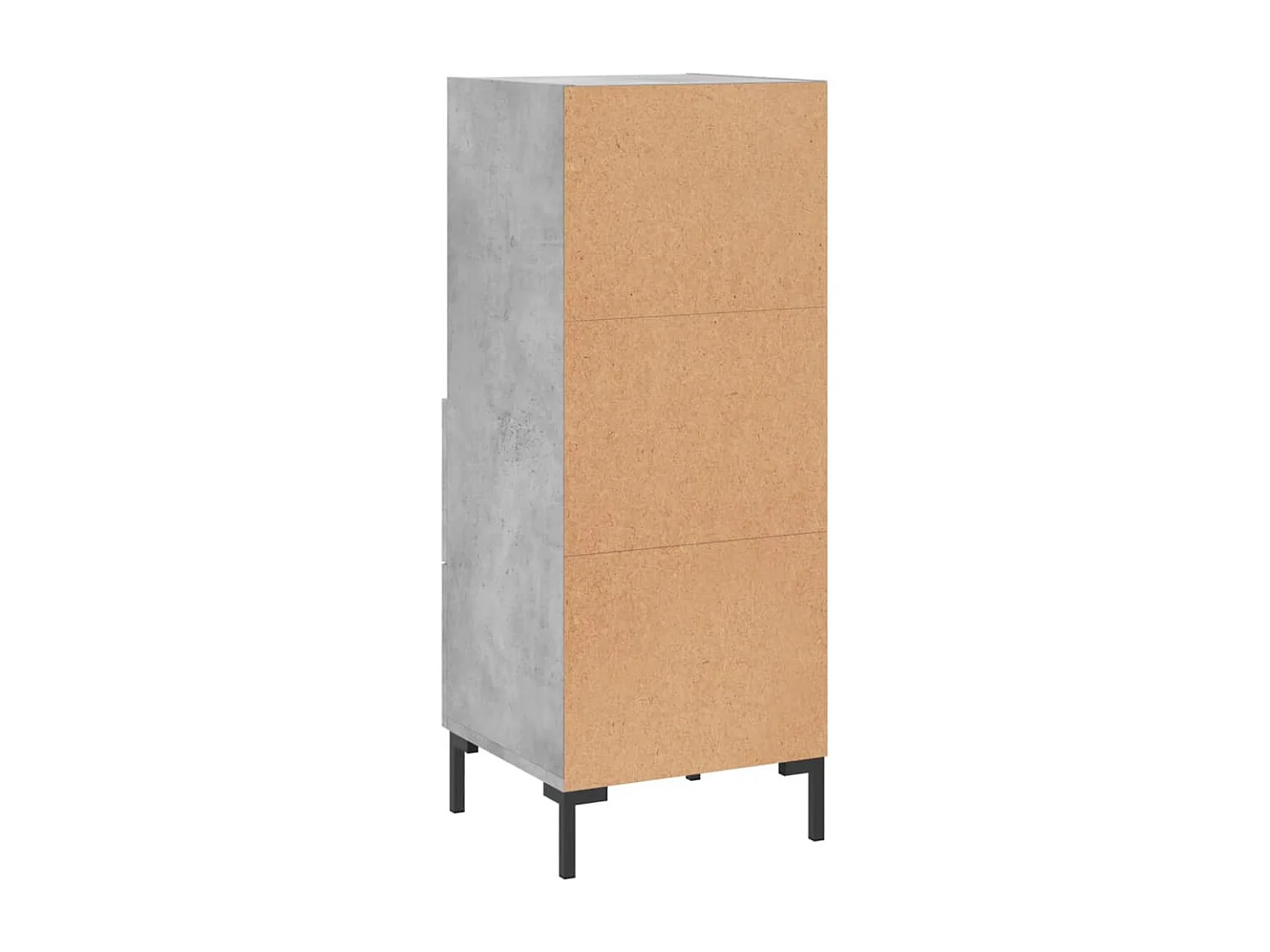 Buffet Gris béton 34,5x34x90 cm Bois d'ingénierie