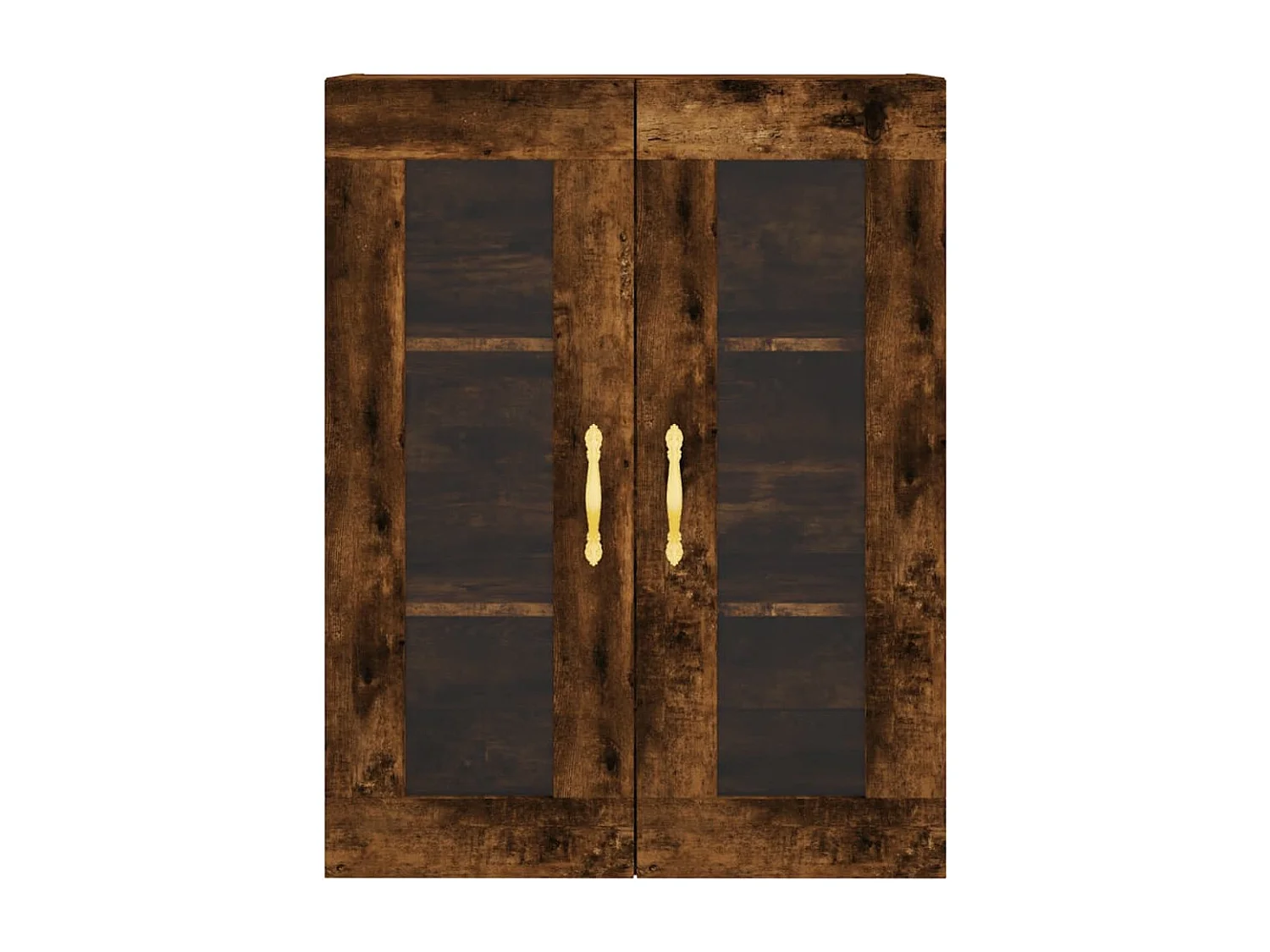 Buffet haut Chêne fumé 69,5x34x180 cm Bois d'ingénierie