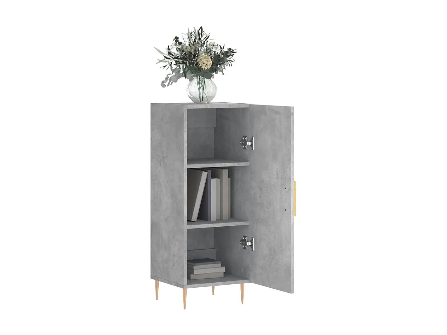 Buffet Gris béton 34,5x34x90 cm Bois d'ingénierie