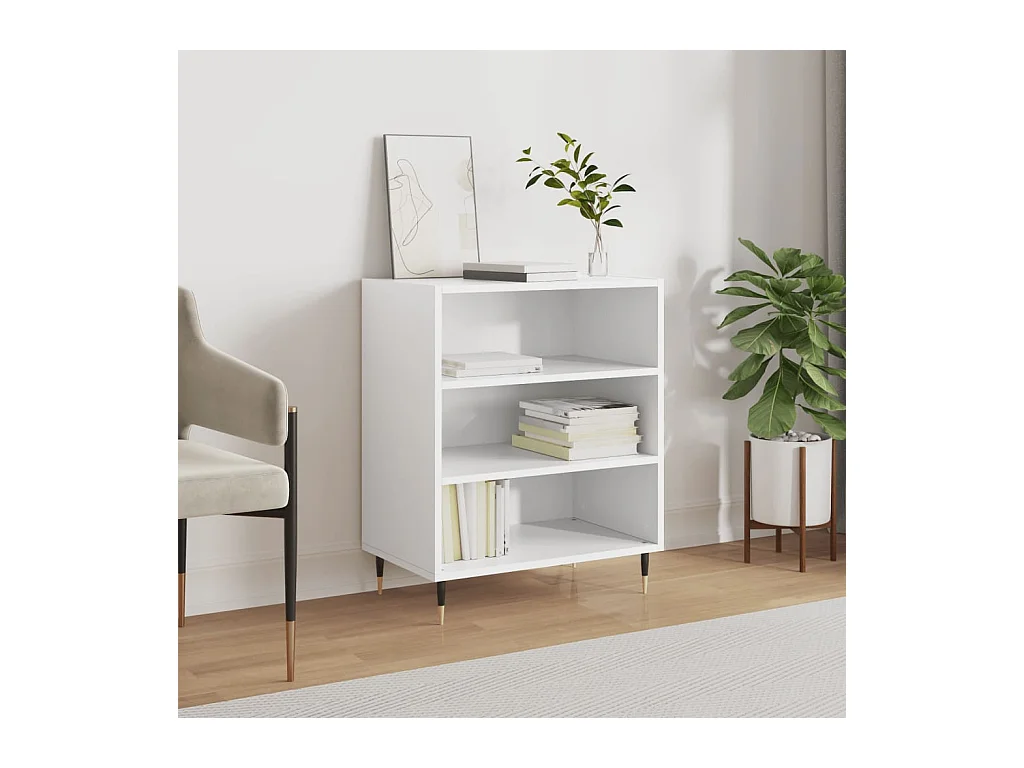 Credenza Bianca 57x35x70 cm in Legno Multistrato
