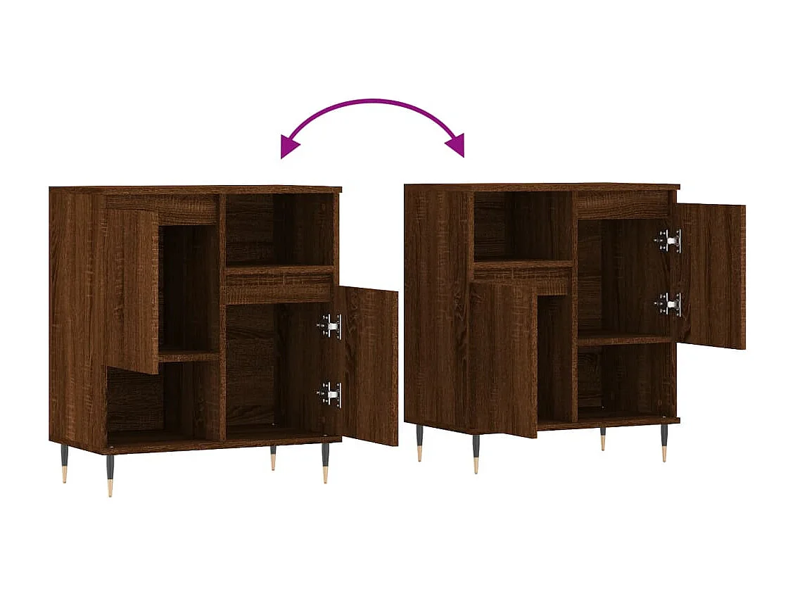 Buffet Chêne marron 60x35x70 cm Bois d'ingénierie