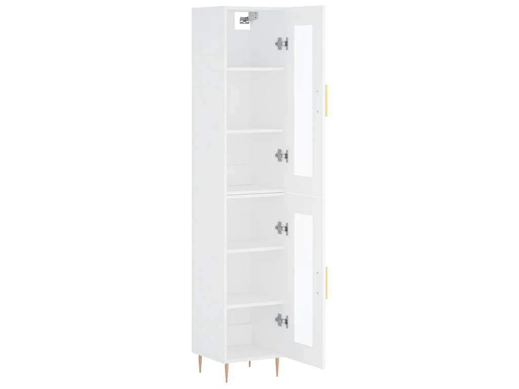 Highboard Weiß 34,5x34x180 cm Holzwerkstoff