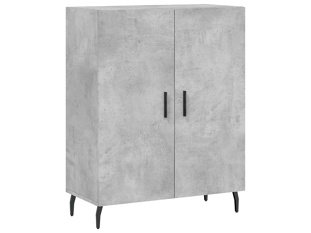 Buffet gris béton 69,5x34x90 cm bois d'ingénierie