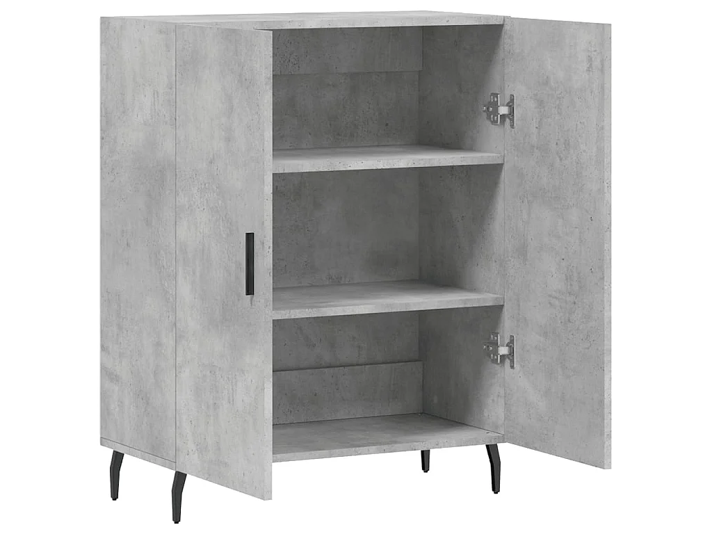 Buffet gris béton 69,5x34x90 cm bois d'ingénierie