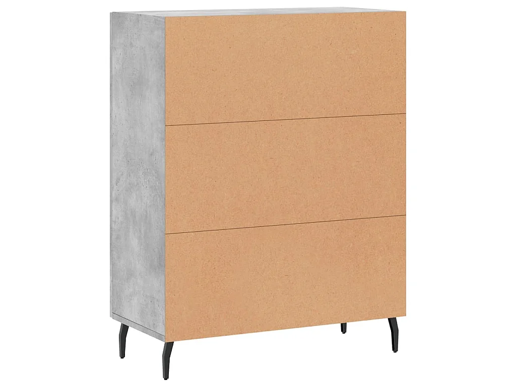 Buffet gris béton 69,5x34x90 cm bois d'ingénierie