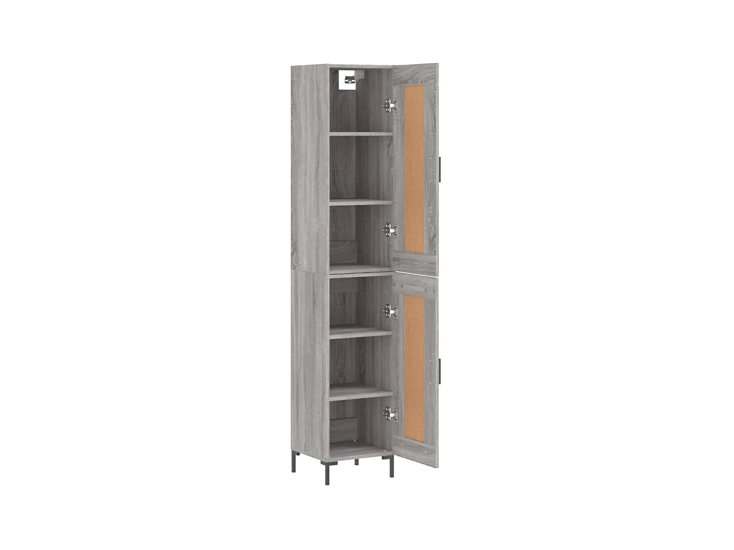 Highboard Grau Sonoma 34,5x34x180 cm Holzwerkstoff