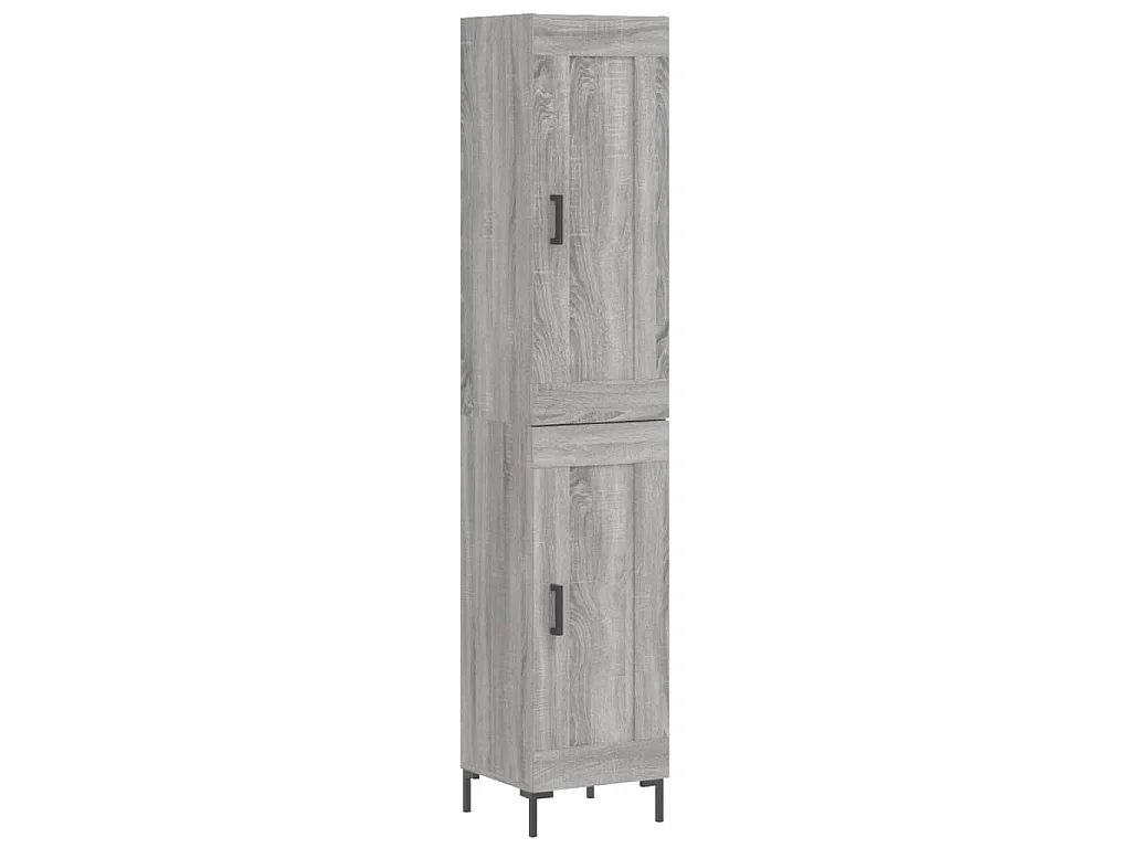 Highboard Grau Sonoma 34,5x34x180 cm Holzwerkstoff