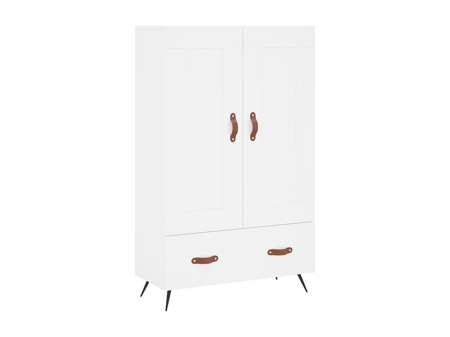 Buffet haut blanc 69,5x31x115 cm bois d'ingénierie