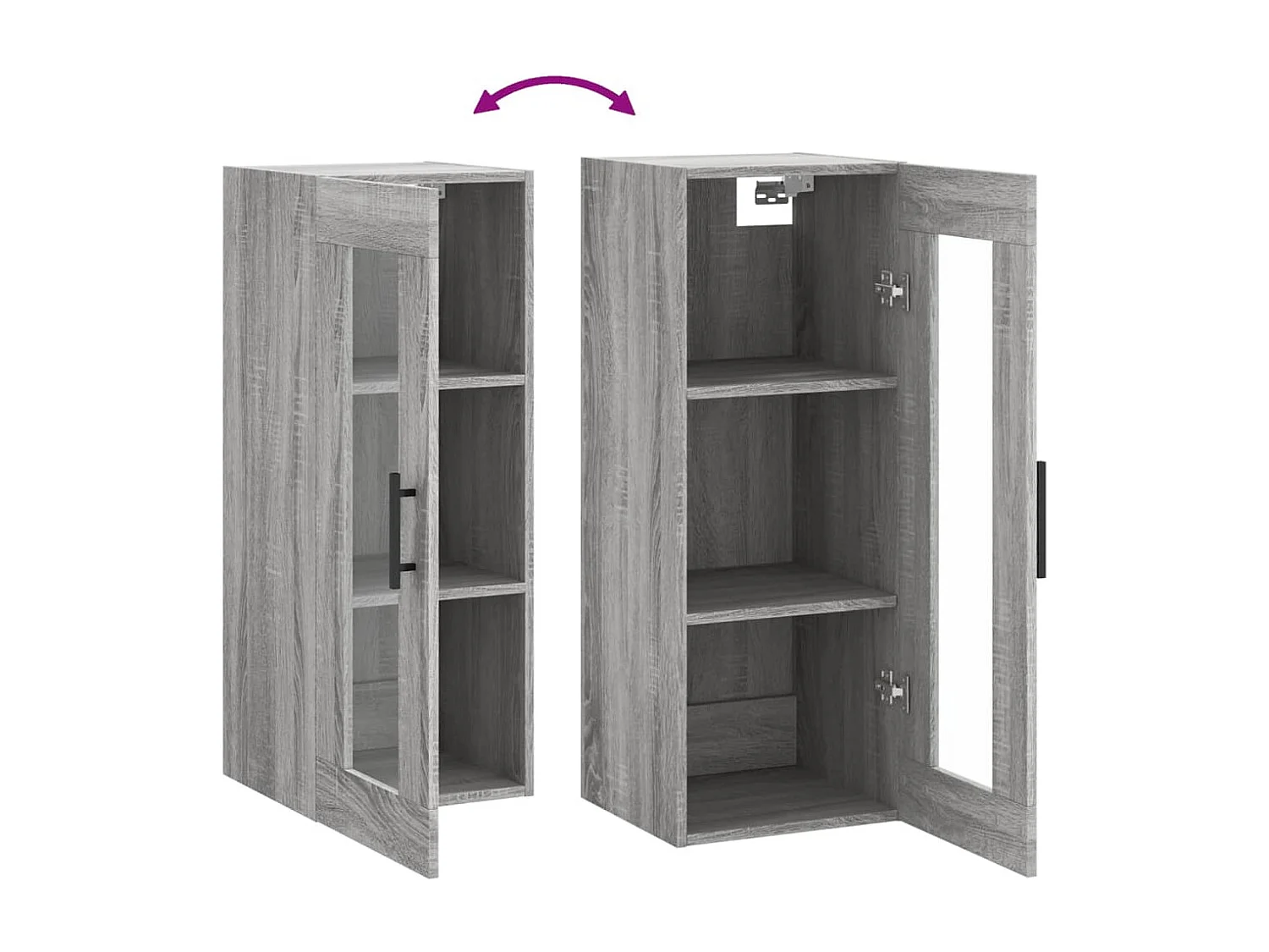 Armoire murale sonoma gris 34,5x34x90 cm