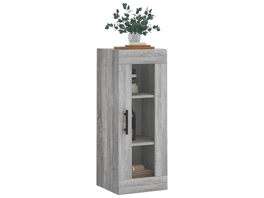 Mobile a Parete Grigio Sonoma 34,5x34x90 cm