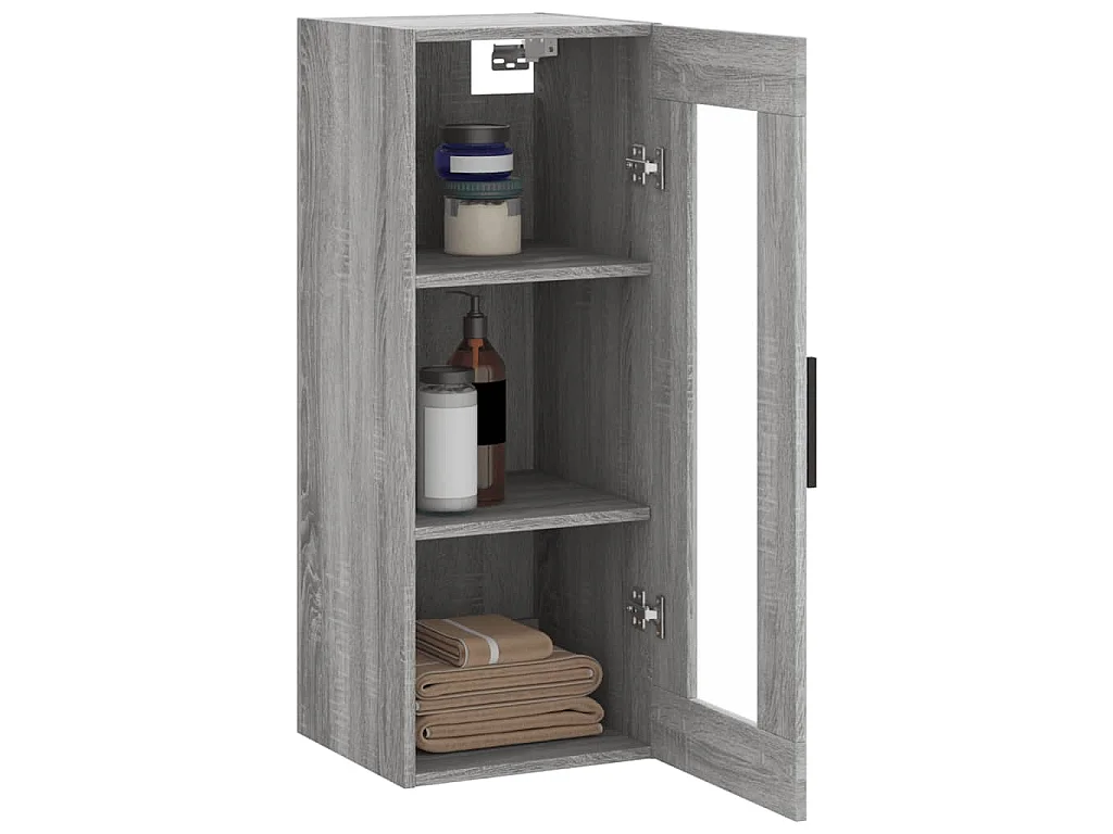Mobile a Parete Grigio Sonoma 34,5x34x90 cm