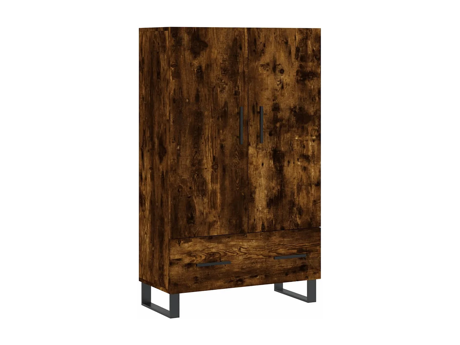Buffet haut chêne fumé 69,5x31x115 cm bois d'ingénierie