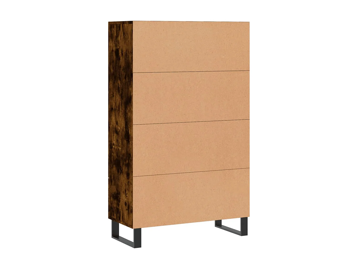 Buffet haut chêne fumé 69,5x31x115 cm bois d'ingénierie